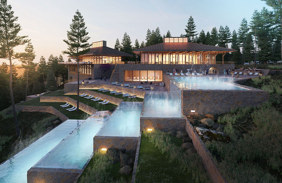 A luxurious mountainside resort with tiered infinity pools, lounge chairs, and modern lodges framed by pine trees at sunset, blending rustic stonework with warm lighting.
With over 300 projects completed, Sage Outdoor Advisory brings unmatched expertise in revenue modeling, operational strategy, and design feedback to projects of this caliber.

